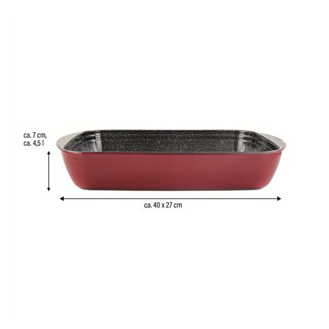 Stoneline | Yes | Casserole dish | 21477 | 4.5 L | 40x27 cm | Borosilicate glass | Red | Dishwasher proof - 2